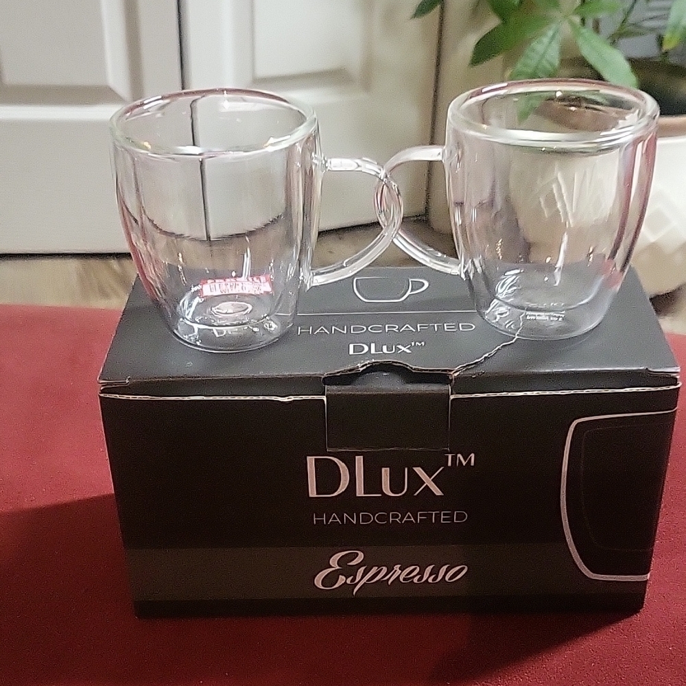 DLux Handcrafted Espresso Glasses - Clear